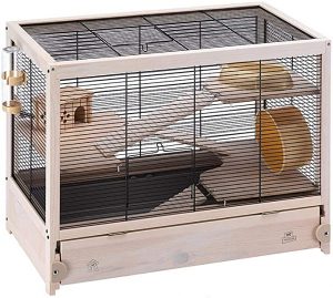 cage pour hamster en bois